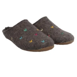 HAFLINGER FARFALLINE PANTOFOLE COLORATE DONNA IN FELTRO DI LANA