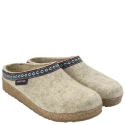 HAFLINGER FRANZL PANTOFOLA IN FELTRO DI LANA BEIGE