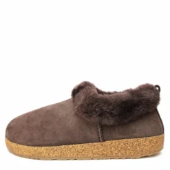 HAFLINGER ICELAND PANTOFOLE IN PELLE DI MONTONE CAFFE