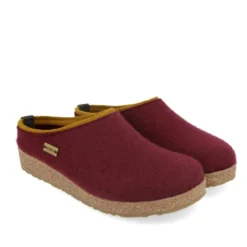 HAFLINGER KRIS BORDEAUX CIABATTE IN PURA LANA