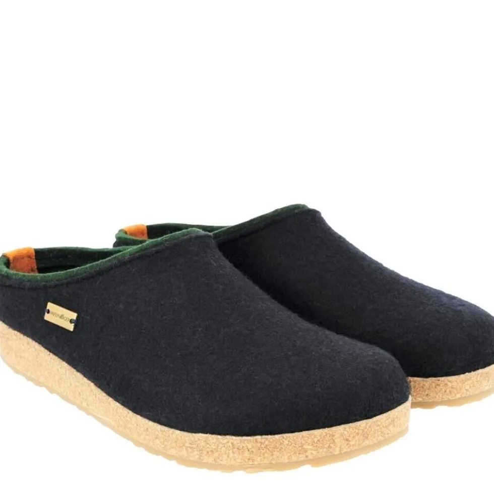 HAFLINGER KRIS PANTOFOLA IN FELTRO DI LANA BLU
