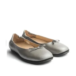HAFLINGER TIA BALLERINA IN PELLE ARGENTO