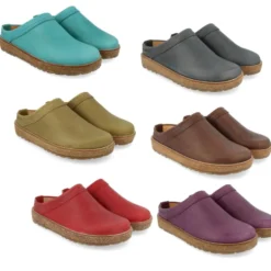 HAFLINGER TRAVEL-CLASSIC PANTOFOLE UNISEX IN PELLE MORBIDA COLORATE SABOT
