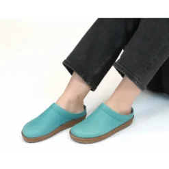 HAFLINGER TRAVEL-CLASSIC PANTOFOLE UNISEX IN PELLE MORBIDA COLORATE SABOT