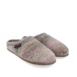 HAFLINGER TRICOTE' PANTOFOLE CALZETTONE IN PURA LANA BABYROSA