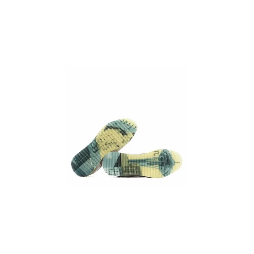 HOFF SEATTLE SCARPA DA TENNIS IN PELLE CON LACCI E PLANTARE ESTRAIBILE BLU GRIGIO