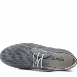 IGI&CO SCARPA SPORTIVA UOMO IN PELLE TRAFORATA CALZATA LARGA