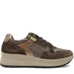IGI&CO SNEAKERS SCAMOSCIATA CON ZEPPA DA DONNA CON ZIP EFFETTO PITONATO