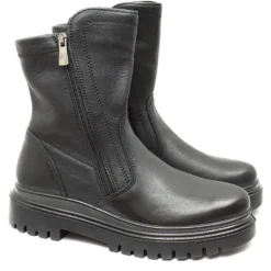 IGI&CO STIVALETTO DONNA TACCO BASSO IN NAPPA CON ZIP LATERALE