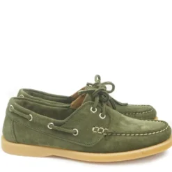 JIBECRAFT SCARPE DA BARCA DONNA FONDO GOMMA LACCIO PELLE