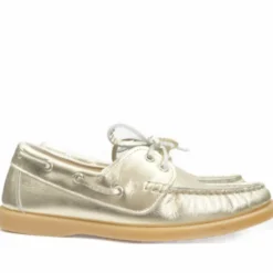 JIBECRAFT SCARPE DA BARCA DONNA FONDO GOMMA LACCIO PELLE