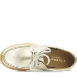 JIBECRAFT SCARPE DA BARCA DONNA FONDO GOMMA LACCIO PELLE