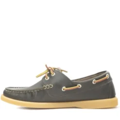 JIBECRAFT SCARPE DA BARCA DONNA FONDO GOMMA LACCIO PELLE