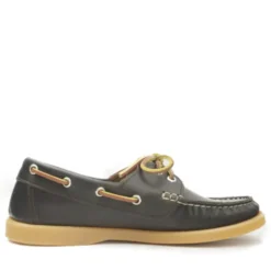 JIBECRAFT SCARPE DA BARCA UOMO FONDO GOMMA LACCIO PELLE