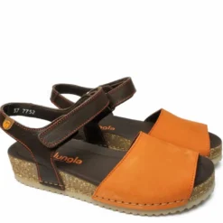 JUNGLA SANDALO DONNA MONOFASCIA CON STRAP ARANCIONE