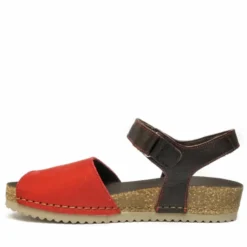 JUNGLA SANDALO DONNA MONOFASCIA CON STRAP ROSSO FERRARI