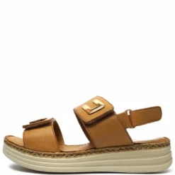 KELIDON SANDALO IN CUOIO DOPPIA FASCIA A STRAPPO