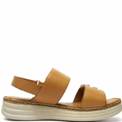 KELIDON SANDALO IN CUOIO DOPPIA FASCIA A STRAPPO