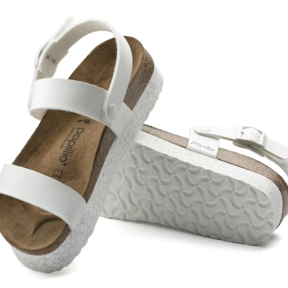 PAPILLIO SANDALI CAMERON MONOCHROME BIANCO PLATEAU