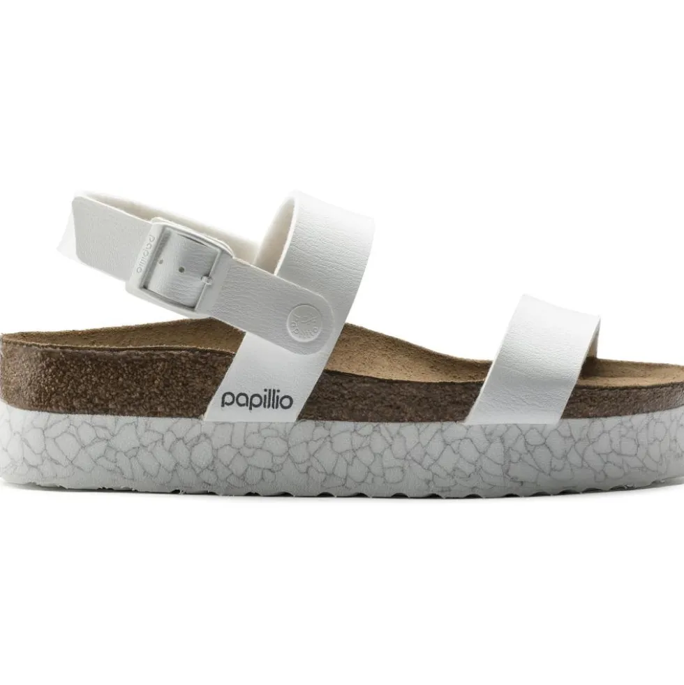 PAPILLIO SANDALI CAMERON MONOCHROME BIANCO PLATEAU
