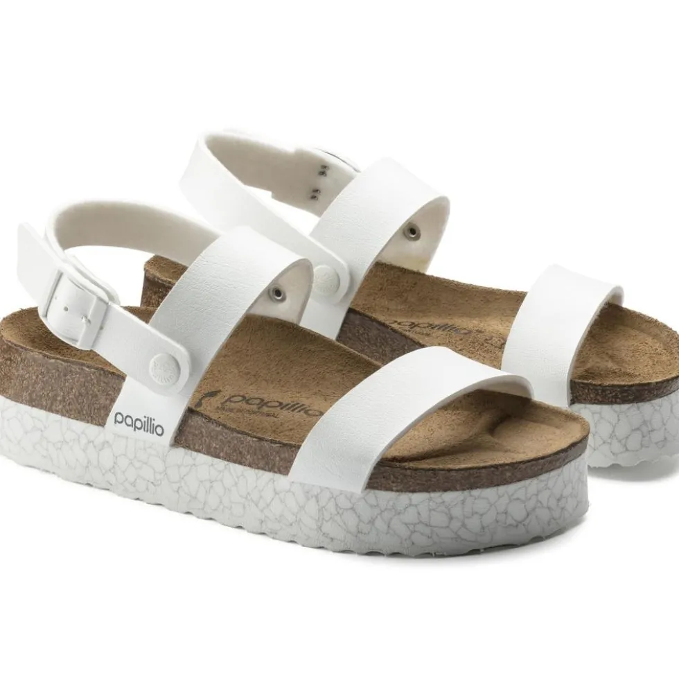 PAPILLIO SANDALI CAMERON MONOCHROME BIANCO PLATEAU