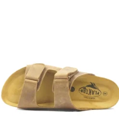 PLAKTON CIABATTE UOMO IN VERA PELLE PLANTARE SOFT DOPPIO STRAPPO