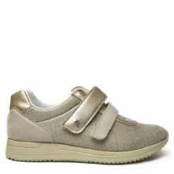 PODOLINE SALASSA SNEAKERS IN PELLE CON DOPPIO STRAPPO PLANTARE ESTRAIBILE GRIGIO SASSO