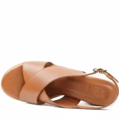 RAME SANDALETTI IN VERA NAPPA INCROCIATA TACCO COMODO ELEGANTE