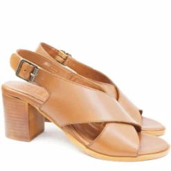 RAME SANDALETTI IN VERA NAPPA INCROCIATA TACCO COMODO ELEGANTE