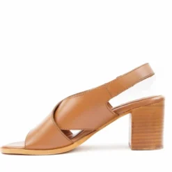 RAME SANDALETTI IN VERA NAPPA INCROCIATA TACCO COMODO ELEGANTE