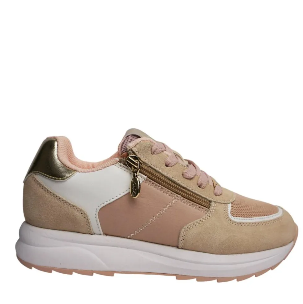 SCHOOLL BEVERLY LACES SCARPA DA TENNIS DONNA IN TESSUTO E PELLE