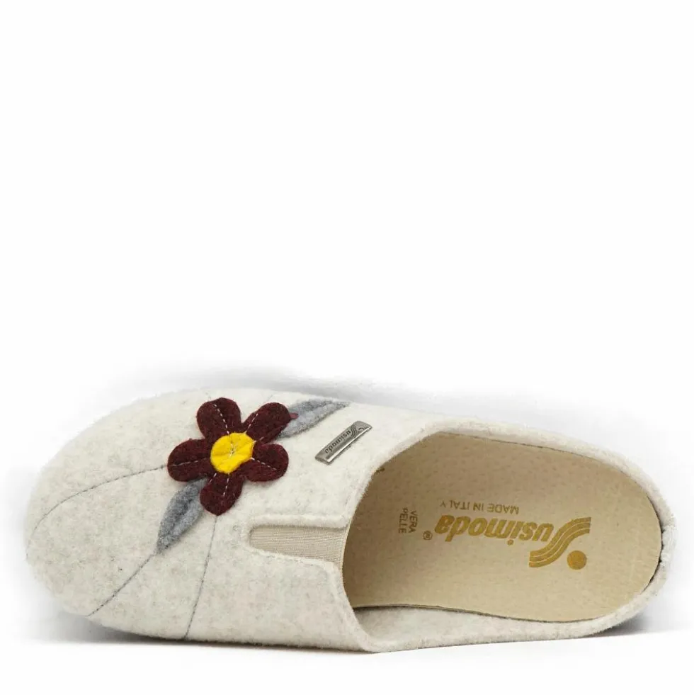 SUSIMODA CIABATTA DA DONNA FIORE PLANTARE ESTRAIBILE CALZATA LARGA