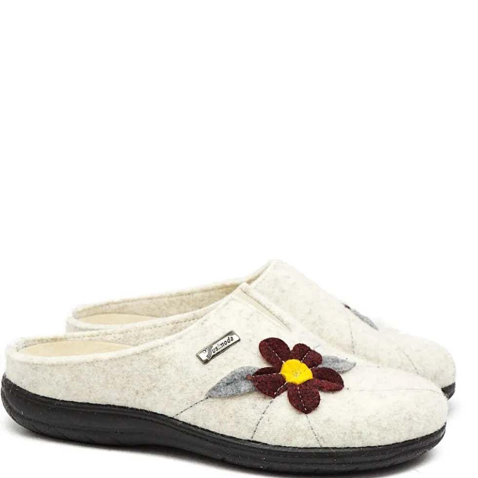 SUSIMODA CIABATTA DA DONNA FIORE PLANTARE ESTRAIBILE CALZATA LARGA