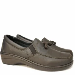 SUSIMODA MOCASSINO DONNA IN PELLE CON FIOCCO CAMOSCIO PLANTARE ESTRAIBILE MARRONE CAFFE