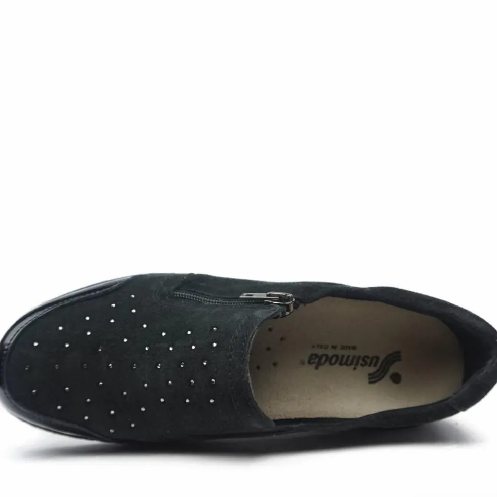 SUSIMODA SCARPETTA MOCASSINO CON CERNIERA CALZATA EXTRALARGE