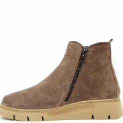 SUSIMODA STIVALETTO CALZATA MAXI IN MORBIDO CAMOSCIO CON CERNIERA
