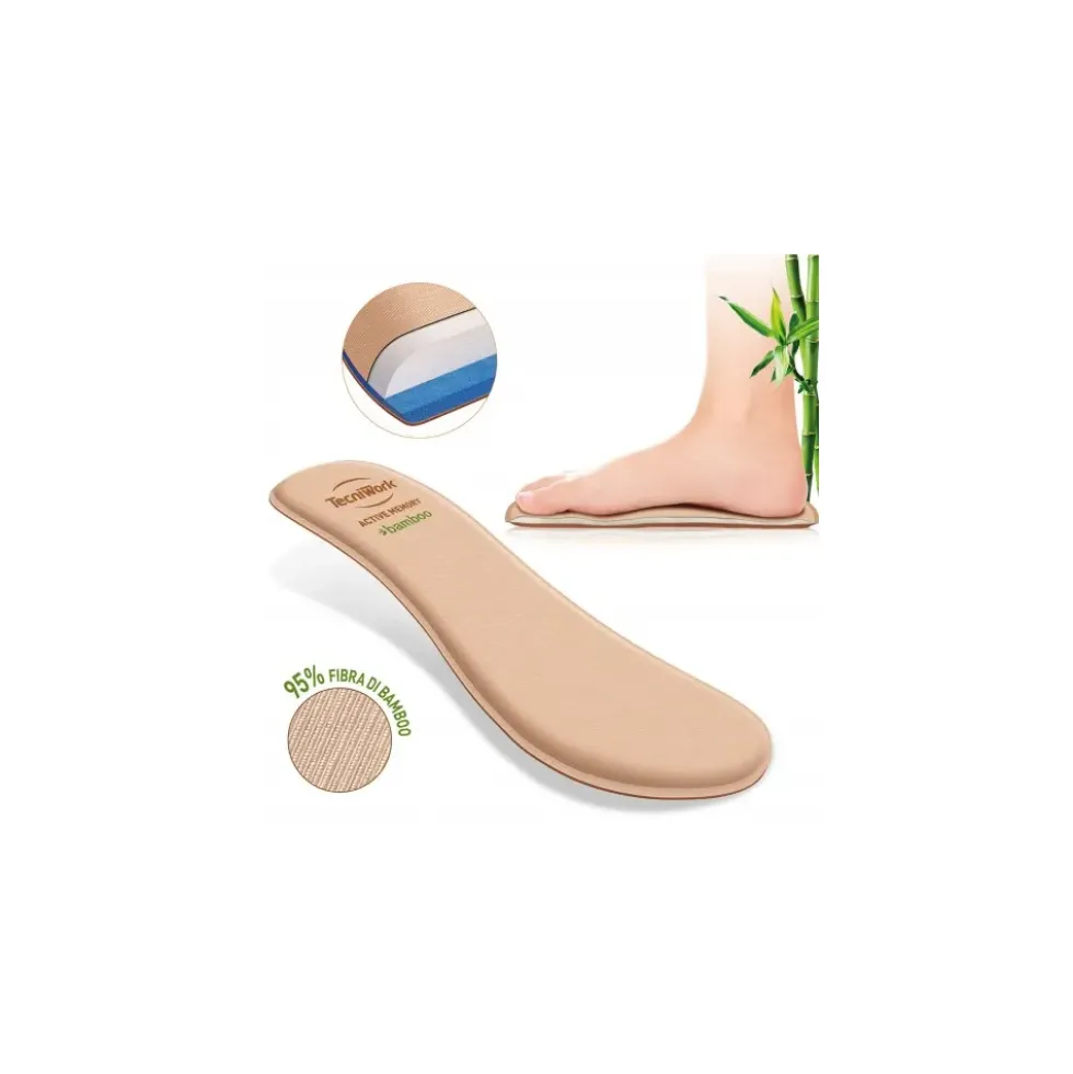 TECNIWORK ACTIVE MEMORY BAMBOO SOLETTA MODELLANTE MEMORY FOAM FIBRA DI BAMBOO