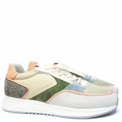 THE HOFF PILSEN SNEAKER DONNA IN PELLE E TESSUTO PLANTARE ESTRAIBILE GRIGIO BEIGE