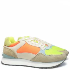 THE HOFF VALENCIA SNEAKER DONNA IN CAMOSCIO E TESSUTO PLANTARE ESTRAIBILE VERDE ROSA