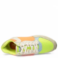 THE HOFF VALENCIA SNEAKER DONNA IN CAMOSCIO E TESSUTO PLANTARE ESTRAIBILE VERDE ROSA