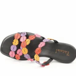 THINK CIABATTE ELEGANTI CON MICROFIORI COLORATI ARTIGIANALI