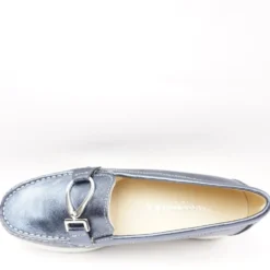 VASSANELLI MADE IN ITALY MOCASSINO NAPPA BLU PERLATO